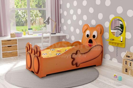 Plastiko Teddy Bear Art.74277 Детская стильная кровать-машина с матрасом 200x90cм