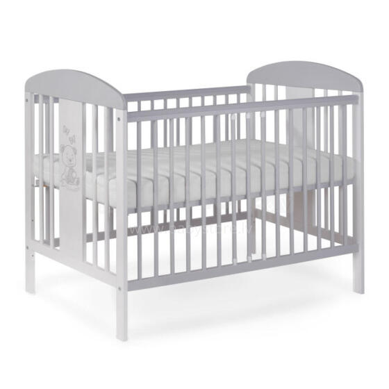 La Bebe™ Kids Wood Cot Tomi 20 Art.74492 Grey Bērnu kokā gultiņa 120x60cm