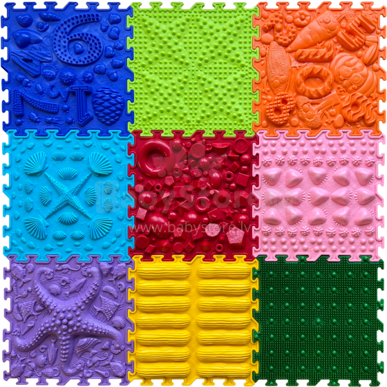 Orto Nature Orthopedic Mat Sets Rainbow Melody Art.OTN-S-RBM Многофункциональный напольный коврик из 9 частей