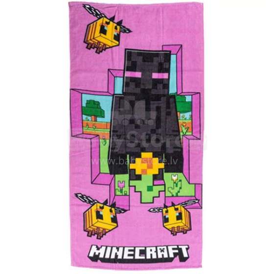 Carbotex Beach Towel Minecraft Art.MC248514-R  Детский хлопковое полотенце 100% хлопок 70х140cm