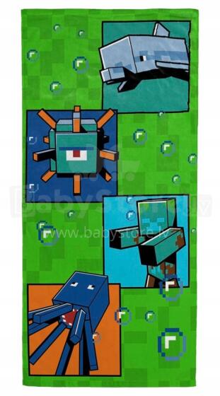 Carbotex Beach Towel Minecraft Art.MC24078254-R Bērnu mīksts dabīgas kokvilnas dvielis 70х140cm