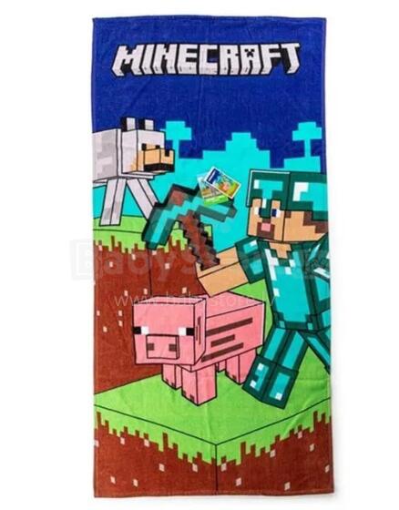 Carbotex Beach Towel Minecraft Art.MC2402154-R Детский хлопковое полотенце 100% хлопок 70х140cm