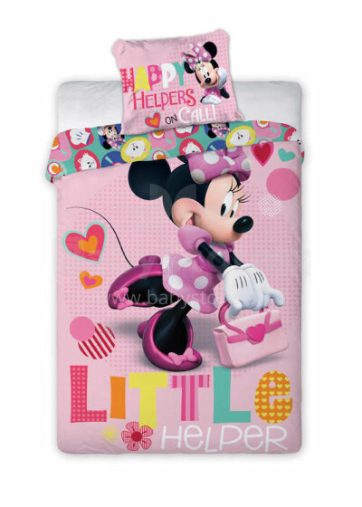Faro Tekstylia Disney Bedding Art.142  Minnie Mouse Kokvilnas gūltas veļas komplekts 160x200