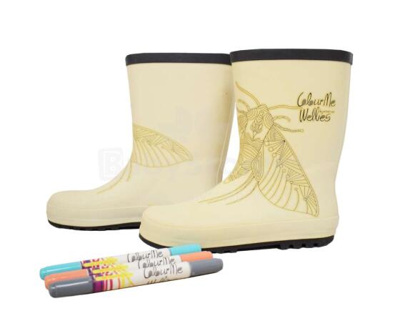 El Rhey Kids Colour Me Wellies Moth Carry Pack Bērnu gumijas zabāki (gumijnieki) ar flomasteriem dāvanu kastītē