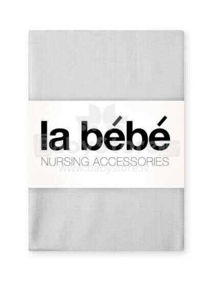 La Bebe™ Satin 70x140 Art.24439 Light Grey Dabīgas palags ar gumiju 70x140cm