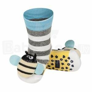 SOXO Baby Art.68032 - 6 AntiSlip ABS Infant socks with rattle