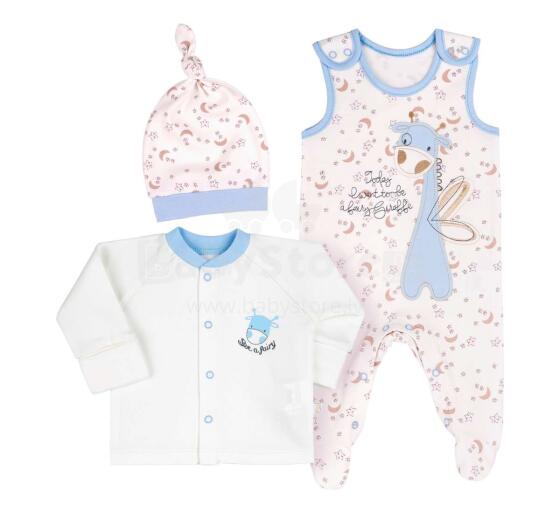 Bembi Giraffe Art.KP219-241 Blue  Детский комплектик из 3 частей 100% хлопок