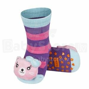 SOXO Baby Art.72619 - 3 ABS Детские носочки 3D с погремушкой 0-24м.