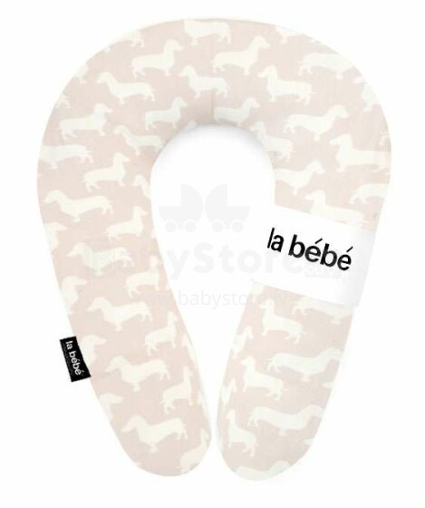 La Bebe™ Snug Cotton Nursing Maternity Pillow Art.77428 Pink dogs Pakaviņš (pakavs) mazuļa barošana, gulēšanai, pakaviņš grūtniecēm 20*70cm