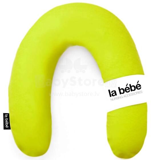 La Bebe™ Rich Cotton Nursing Maternity Pillow Art.77650 Lime green Подкова для сна, кормления малыша 30x104 cm