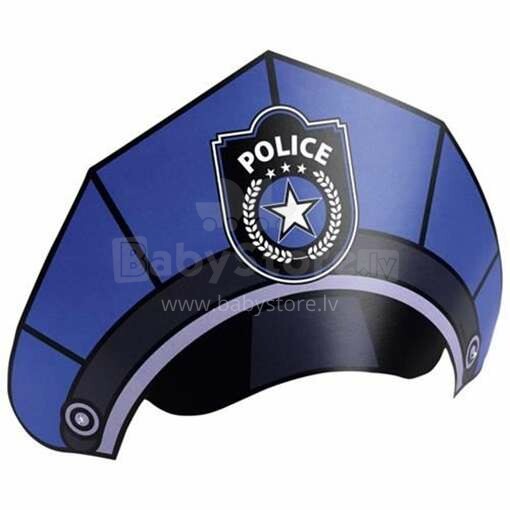 Amscan Police  Art.998290  Cepures svinībam 8gab