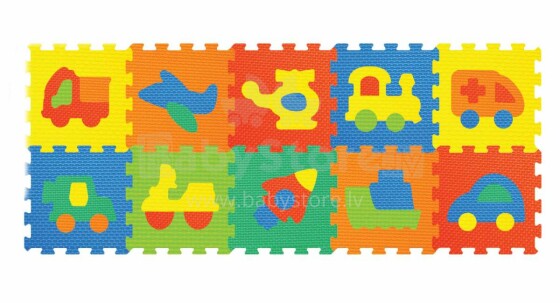 BebeBee Puzle Art.603258 Bērnu daudzfunkcionālais grīdas paklājs  no 10 elementiem