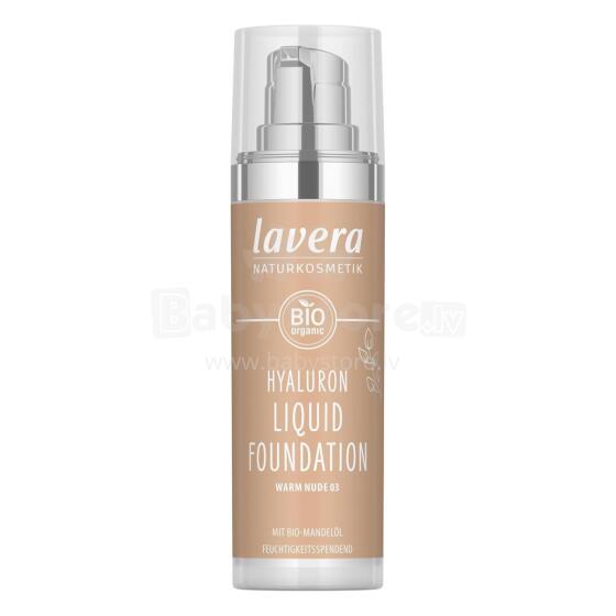 Hyaluron Liquid Foundation - Warm Nude 03  Art.78556 Tonālais krēms ar dabīgo hialuronskābe un organiska mandeļu eļļa - 30 ml