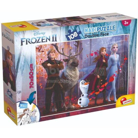 Lisciani Giochi Supermaxi Frozen Art.73399   Двухсторонний пазл-раскраска