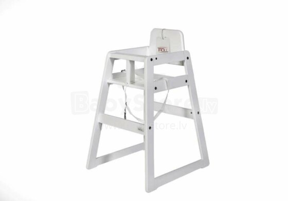 Trolis Marita White Art. HGC-MR0002 Balta vaikų medinė maitinimo kėdė