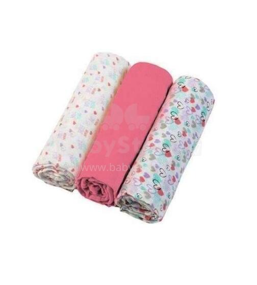 Babyono 348/02 Marles autiņu komplekts no 3 gab. (ar zīmējumu) 70*70 cm