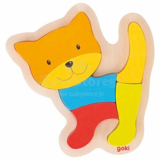 Goki Puzzle Cat Art.57713 medinis vaikų galvosūkis
