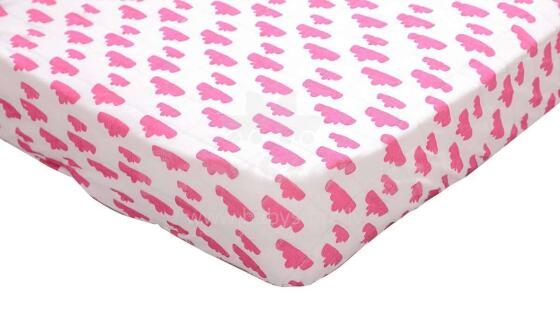 Lodger Slumber Rosa Art.SB055 Universāls kokvilnas palags ar gumiju 60x120cm/70x140 cm