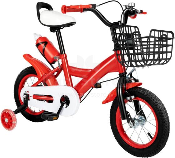 Kids Bike Wheels Collas 12' Red  Art.8063 Children's two-wheeled bicycle with additional wheels