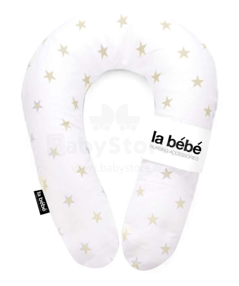 La Bebe™ Snug Cotton Nursing Maternity Pillow Art.80931 Stars Pillow with buckwheat filling 20*70cm