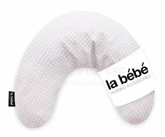La Bebe ™ Mimi slaugos perlų pilka satino pagalvė, 80959, pasagos pagalvėlė 19 * 46cm
