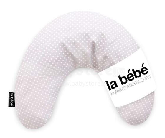 La Bebe™ Mimi Nursing Pearl Grey Satin Pillow Art.80959  Подковка для сна, кормления малыша 19*46cm