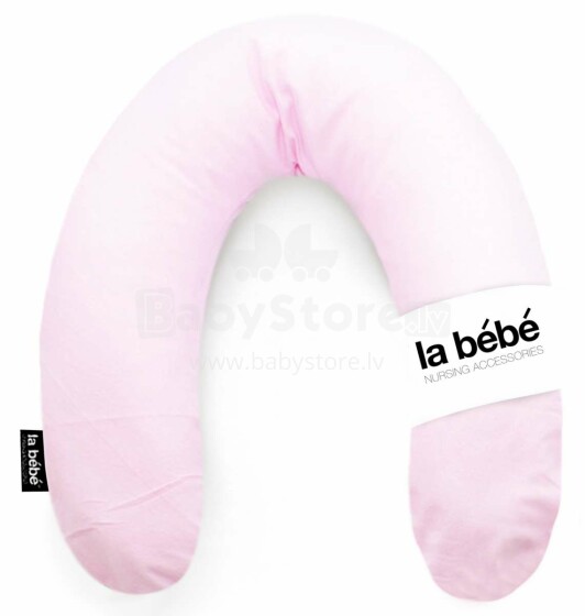 La Bebe™ Rich Cotton Nursing Maternity Pillow Art.81031 Pink Flanel Pakaviņš (pakavs) mazuļa barošana, gulēšanai, pakaviņš grūtniecēm 30x104 cm