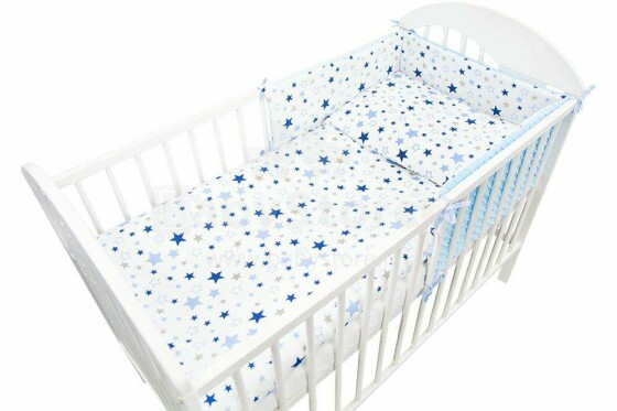 Ankras STARS  Art. STA000017 K-3 Bērnu gultas veļas komplekts no 3-m daļām (120x90/40x60/180)