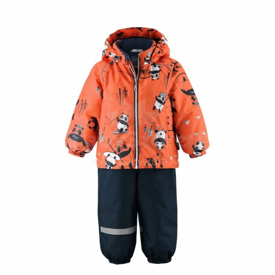 Lassie'21 Lassietec® Oivi Art. 713732-2733 Oranžinis šiltas kūdikio žiemos kostiumas: striukė ir kelnės