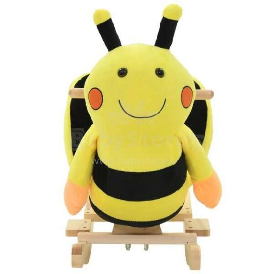 Babygo'15 Bee Rocker Plush Animal Bērnu Koka Šūpoles -  ar mūziku