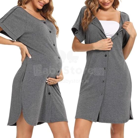 Nursing Maternity Nightdress Art.81669 Grey