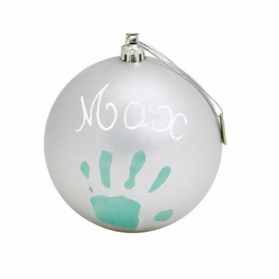 „Baby Art“ kalėdinio kamuolio menas. 34120155 rinkinys kūdikių kabutėms / rankų atspaudams kurti