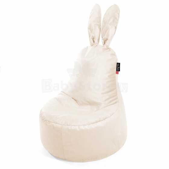 „Qubo Daddy Rabbit Velvet Art.81847“ vanilinis sėdmaišis, pūstukai, minkšti pupelių krepšiai, sėdmaišiai