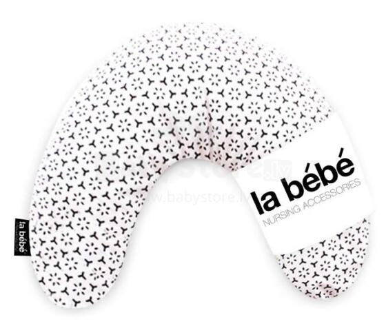 La Bebe™ Mimi Nursing Cotton Pillow Art.81907 Yellow & Black/White Travel pillow, size 19 x 46cm