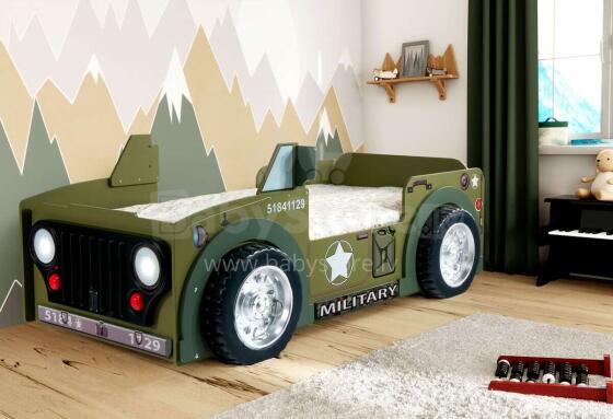 Plastiko Jeep Art.81919 Ergonomiska bērnu gulta - Mašīna ar  matraci 190x90 cm
