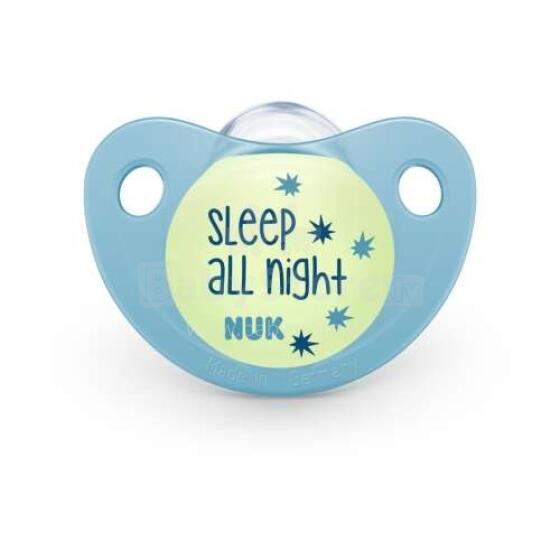 Nuk Night&Day Art.SU13 Silikona ortodontisks māneklītis 2 izmērs 6-18 mēn.