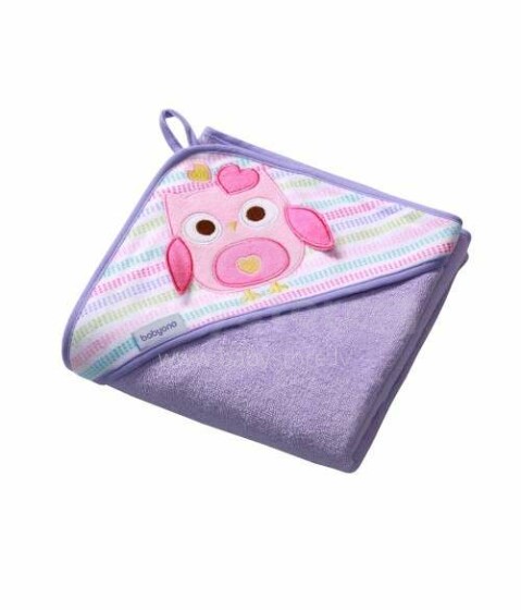 Baby Ono Art.141/01 purple  Детское хлопковое полотенце с капюшоном 76*76