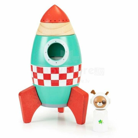 Eco Toys Wooden Rocket  Art.1096 Деревянная ракета-конструктор