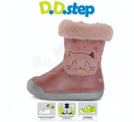 D.D.Step (DDStep) Art.W066-373BT Ziemas zābaciņi no dabīgās ādas (20-25)