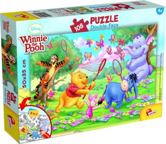 Lisciani Giochi Winnie Pooh  Art.48007 Divpusēja puzle-krāsojamā grāmata