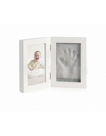 Jane Wood Photo Frames Art.010279C01 White Divdaļīgais rāmītis ar nospiedumiem