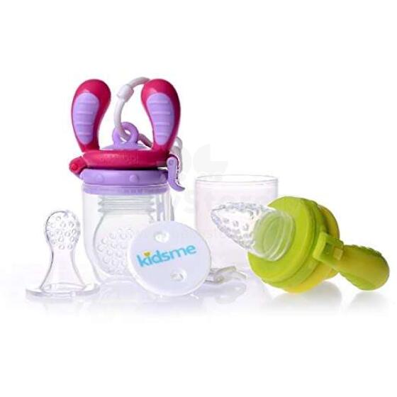 Kidsme Pink&Green Baby Food Feeder Set Art.160362