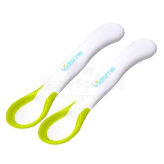 Kidsme Feeding Spoon Art.9857  Ложечка с индикатором температуры пищи ( 2 шт.), от 6 мес.