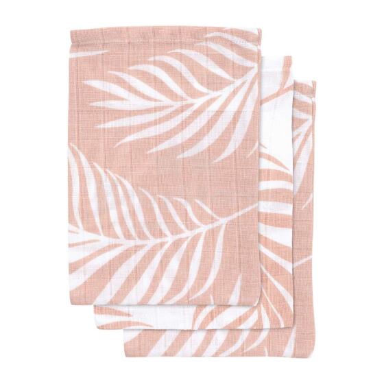 Jollein Muslin Face Pale Pink Art.536-­848-­65314 Augstākās kvalitātes muslina autiņš sejai, 3 gb. ( 15x21 cm)