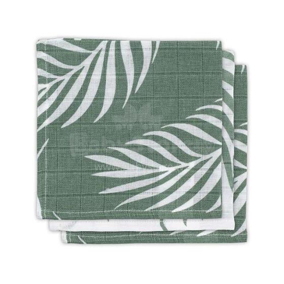 Jollein Muslin Face Ash Green Art.537­-848­-65313 Augstākās kvalitātes muslina autiņš sejai, 3 gb. ( 30x30 cm)