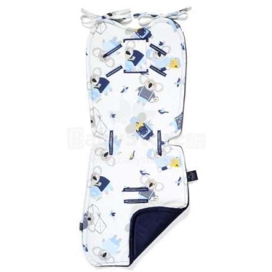 La Millou Art. 84233 Stroller Pad Hello World-Royal Navy Mīksts ieliktnis ratiņiem