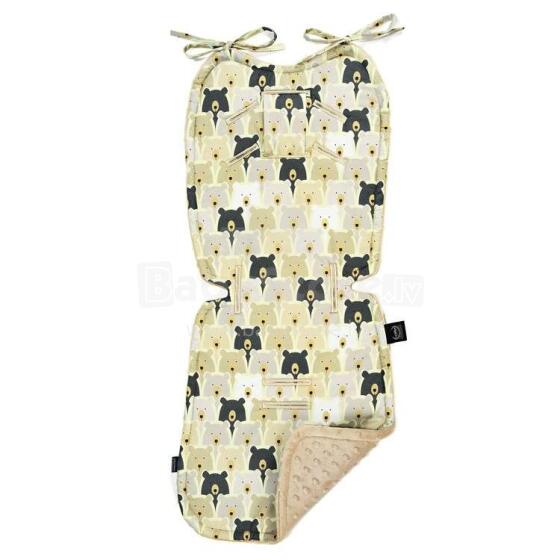 La Millou Art. 84246 Stroller Pad Pure Bears&Latte Mīksts ieliktnis ratiņiem