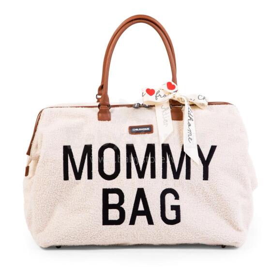 Childhome Nursery Bag Art.84587 Teddy OffWhite Сумка для мамы
