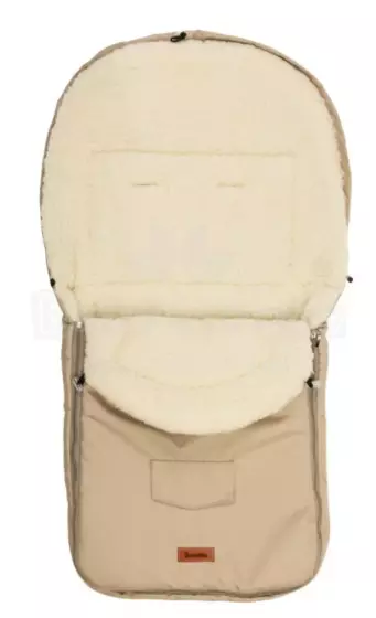 Sensillo Classic Romper Bag Art.84667 Cappuccino/Wool  Детский зимний/cпальный мешок на натуральной овчинке для коляски