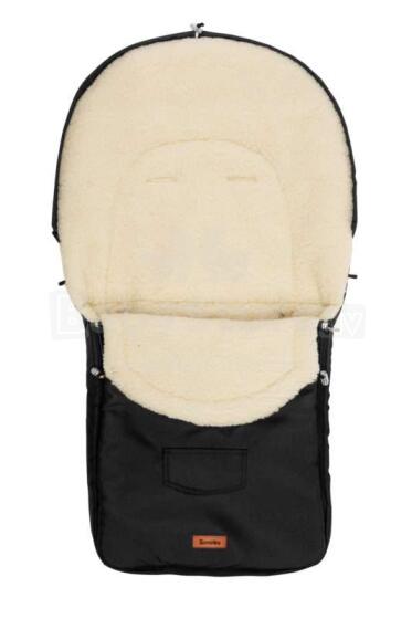 Sensillo Romper Bag Art.84668 Black Спальный мешок на натуральной овчинке для коляски